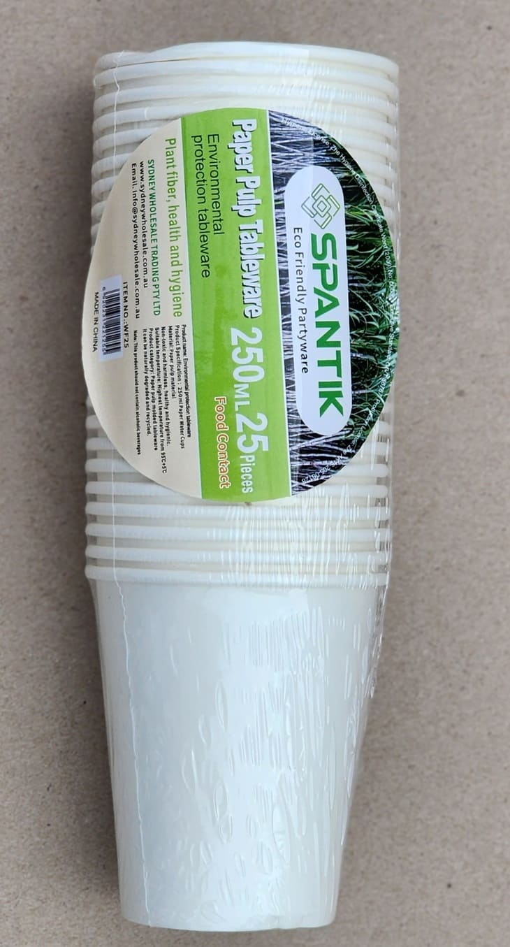 24 (1) (1) YW35-24 - WF25 - 250ml cup white paper - 25 Cups Per Pack - 40 Packs Per Carton - Image 1