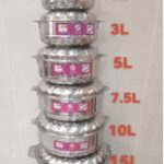 YW38-15 - 8 PCS HotPots Set - All-steel diamond fresh-keeping pot1L-2L-3L-5L-7.5L-10L-15L-20L