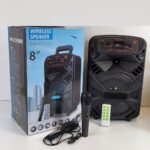 KTX-1177 8 inch 20 watt Outdoor Wireless Speaker Dancing Design Beautiful LED light Wire Mic/TF/FM/USB/TWS/AUX Loudspeaker