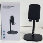 Metal Bracket - Black and White Colors - Mobile Phone Holder for Office and Home Use - Desktop