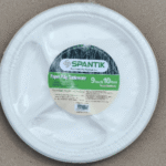 YW35-13 - EP09 - 9 Inch 2part Sugarcane Pulp Round Plate - 10 PCS Per Pack - 48 Per Carton