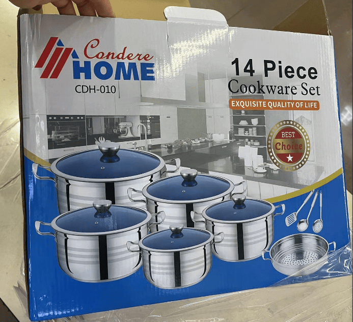 C8OBT9GuuArZheuzdyk31ySLya612RtgKNv4tkFd (1) YW06-03 - Stainless steel 14-piece set of pots - Image 1