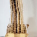 Net bag chopstick cage set - 4 Pieces Bamboo Cooking Set with Stand