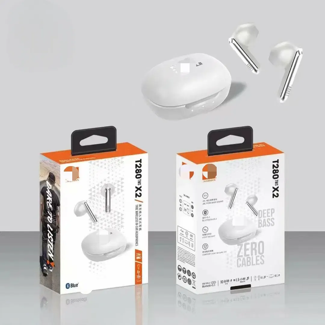 DWjHLkqJqKB5YHdQUzhQLyKoKzspMB5YvpeTXrRo Deepbase TWS-X2 White Bluetooth Headset - Image 1