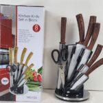 W0153 - Stainless Steel - 8 PCS Non-Stick Coating Knife Set with Rubber Coating Handle - Easy Grip and Stylish - Gift Pack