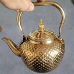 TMA-46 - 1.5 LTR hammered BOBO pot gold KETTLE