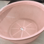 Heart Home Multifunctional Plastic Drain Strainer, Colander, Washing Basket for Home Kitchen Supplies (Pink)