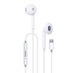 White Earphones with mic and Sound Control | Headphones/Headset DS-700 White (Type-c with volume)