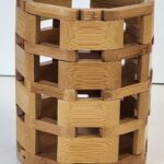 FA16-31 Bamboo Multi-Purpose Jar - 14.5CM x 10CM - Holder for Spoons / Pens / Knives / Small Items - Desktop - Kitchentop - Dinning Table