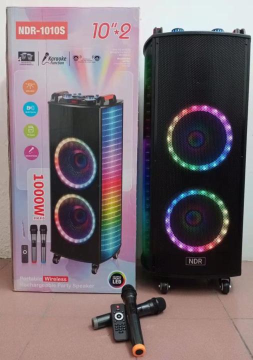 O1e0NeFwWV2KLoDngPSCVkWCdJlcxTAJAJrjSKXZ PARTY BLUETOOTH SPEAKER WITH 2 WIRELESS MIC AND CONTROL MODEL: GZ07 - NDR-1010S - Image 1