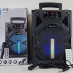 KTS Speaker KTX-1300 wireless 8 inch high quality portable speaker, outdoor Karaoke party speaker wired microphone