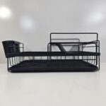 YW27-02 - Kitchen Dish Rack Steel |Dish Drainer | Steel Drying Rack with Removable Drain Board, Rack 2-Tier Large