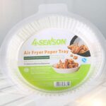 YW34-11 - 0364yw - round white air fryer paper plate 50 sheets