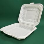 YW36-09 - LX-06 - DP06 - 6 Inch 50 PCS Pack - 10 pack Per Carton - Corn Starch Material Hamburger Box