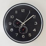 YW29-06 - Plastic Real Silent Sweep Movement Designer Clock (315x50x315mm, Black)