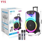 GZ07 - NDR-Y15 1500W Peak Power Bluetooth Wireless Speaker Portable Column 15 Inch with FM Microphone