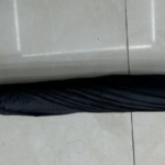 Umbrella & Raincoats - 12 strands of black silver glue black dot handle