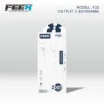 Feex F22 - 2M Fast Charging Lightning Cable 2.4 A - 2000mm 2.4A