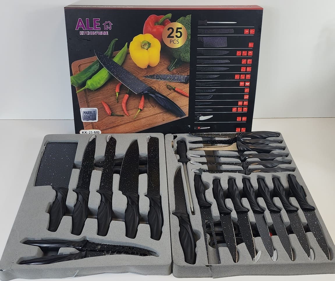 bsttlTz7rGAl70ZsPPfOg5Tcjd6jsf8QPSFEykJA (1) (1) 25-MB - ALE 25 PCS Kitchenware - Non-Stick Marble Coated Knives Set - KK-25-MB - Image 1