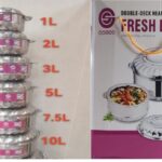YW38-11 - 6 PCS HotPots Set - All-steel diamond fresh-keeping pot1L-2L-3L-5L-7.5L-10L