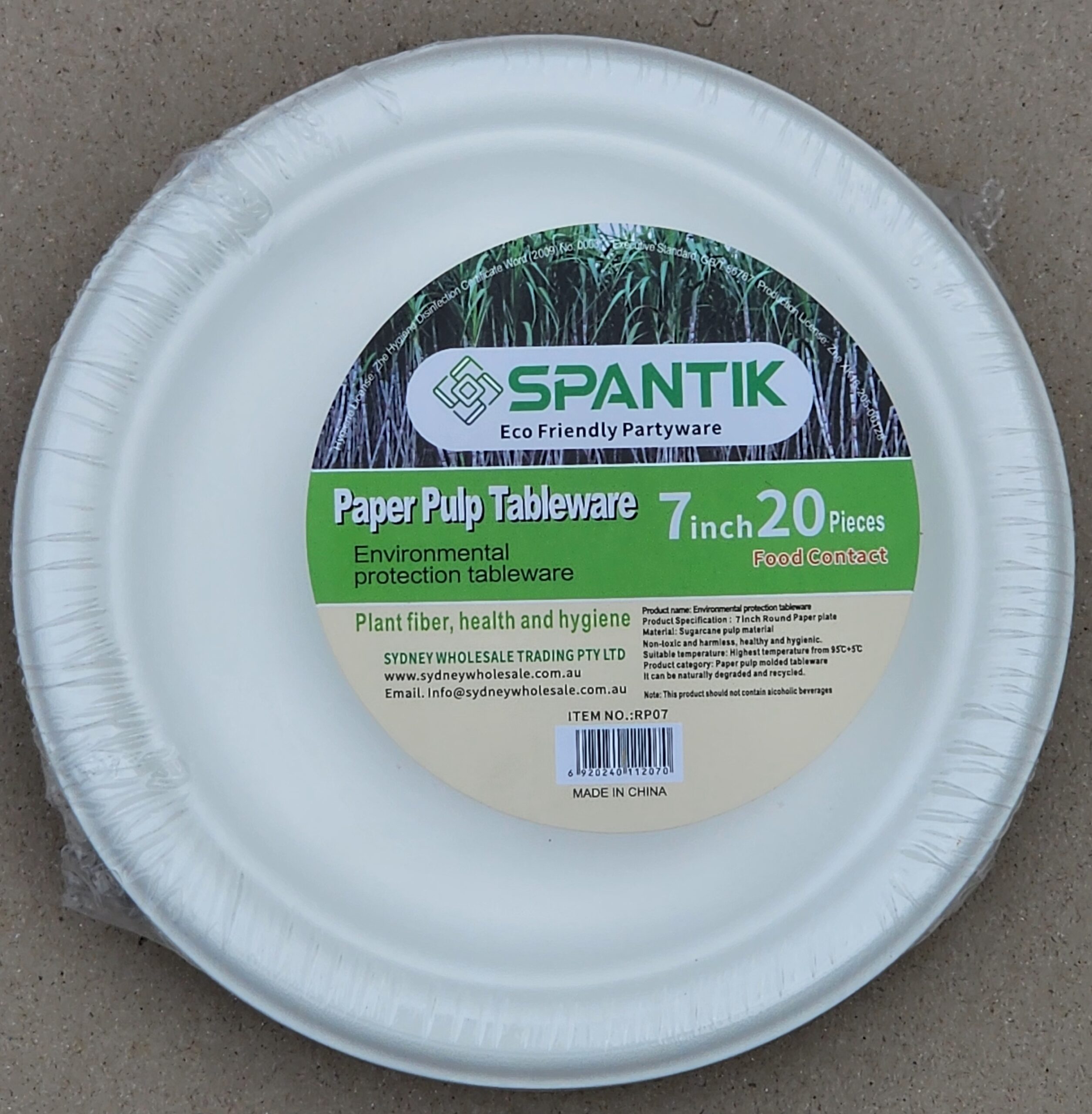 nwoAMAMStZCKFkdzPPY6BW9WF7Sjwndk6siIISAv YW35-04 - 7-inch 20 PCS Pack - 48 Packs Per Carton - Sugarcan Pulp Round Plate - Image 1