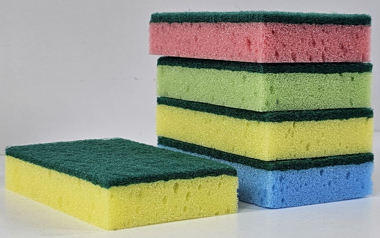 p114 (1) YW10-05 - 5PC colour Cleaning Sponge - Image 1