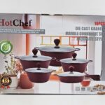 YW22-16 - 10pcs crystal tricolor Cooking Pots 10 PCS Not-Stick Set