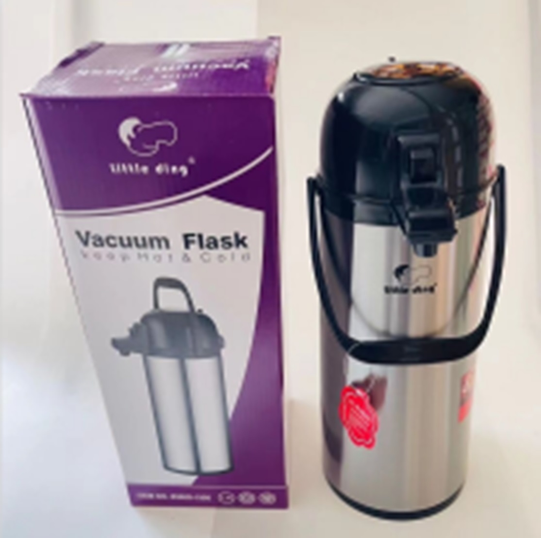 p3 14-19 - S07-F-12 - 8560S-1.9L - 201SS+GLASS Vacuum Thermos Flask - Image 1