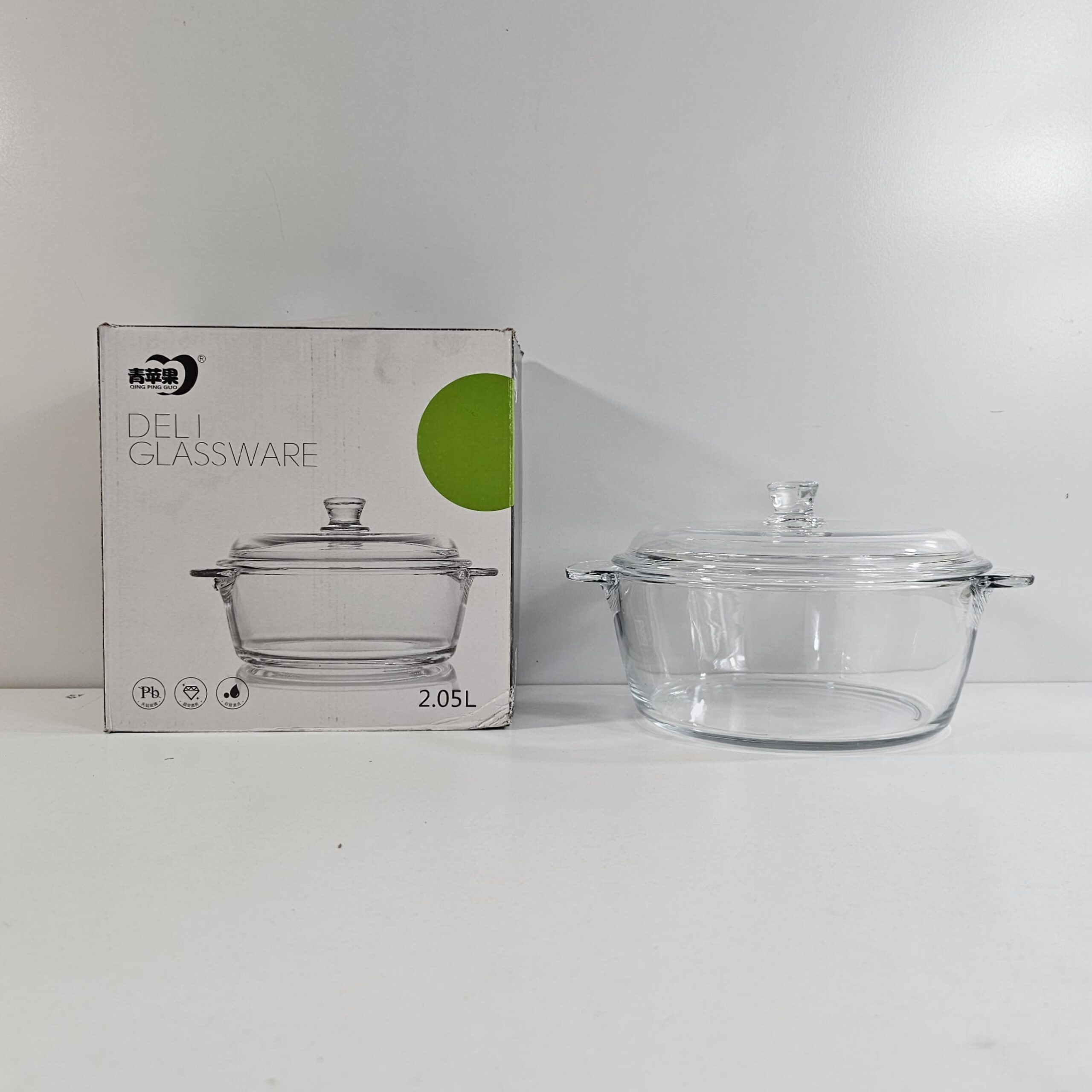 p8 (1) YW12-26 - EB2010 Glass Casserole Classic Deep Round Oven and Microwave Safe Serving Bowl with Glass Lid - Image 1