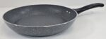 YW22-10 RM04-RW - 28cm aluminium extruded marble frying pan bottom black handle - Image 2