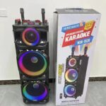 GZ07 - NDR-1526 Dual 15 Inch Bass 100W Big Cart Power Speaker USB/TF/FM/TWS/Remote Control/Wireless Microphone