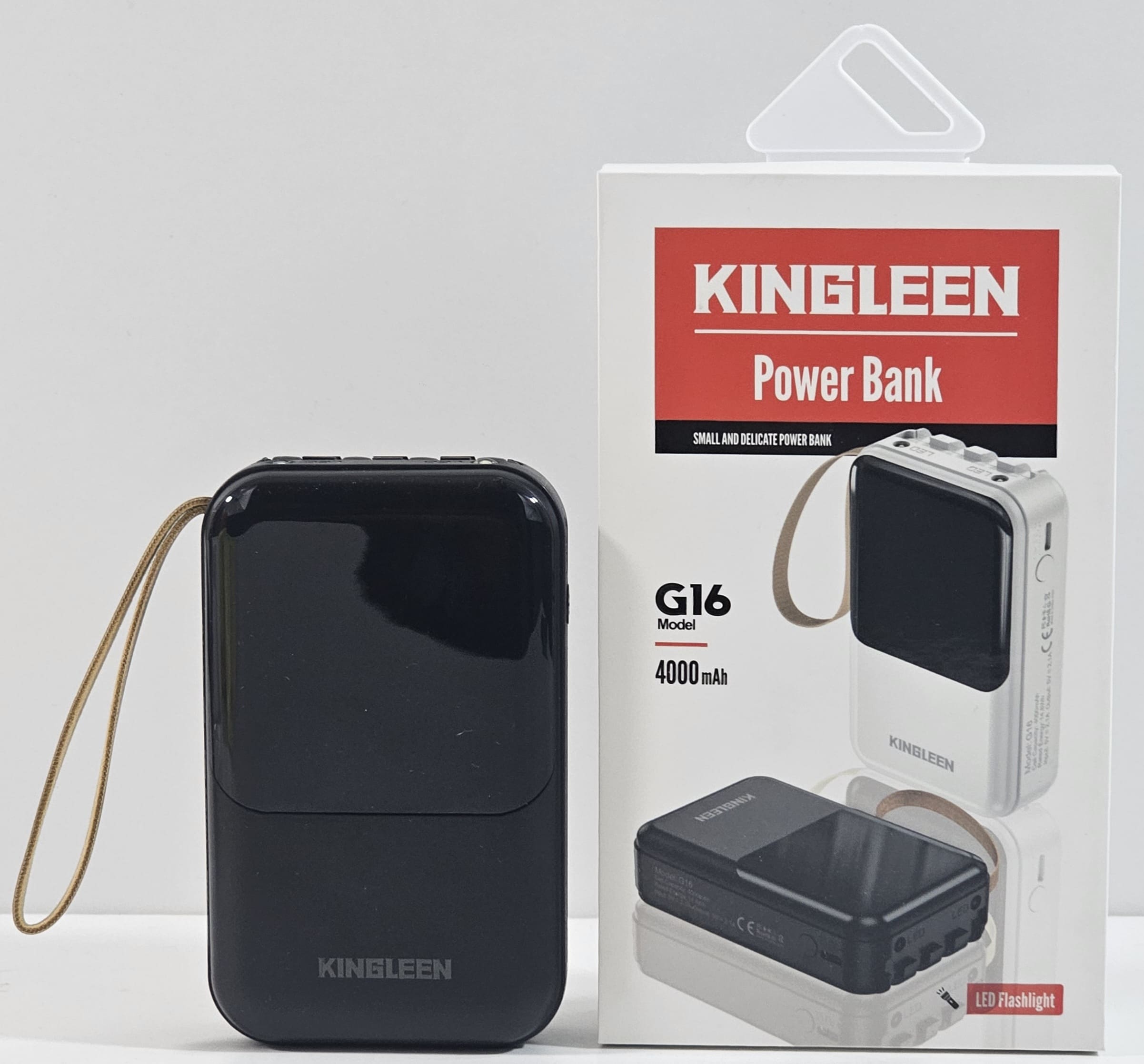 po3 (1) GZ01-29 - Kingleen K16 White 4000 mAH with 3 Built in Cables - Powerbank - Image 1