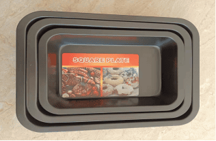smV8NRXblb4UYAiaP8ouJUbDU2XGWfkCM4lAzW5I (1) TMA-YW06-08 - Set of 3 curled square plates Cooking Pans Set - Image 1