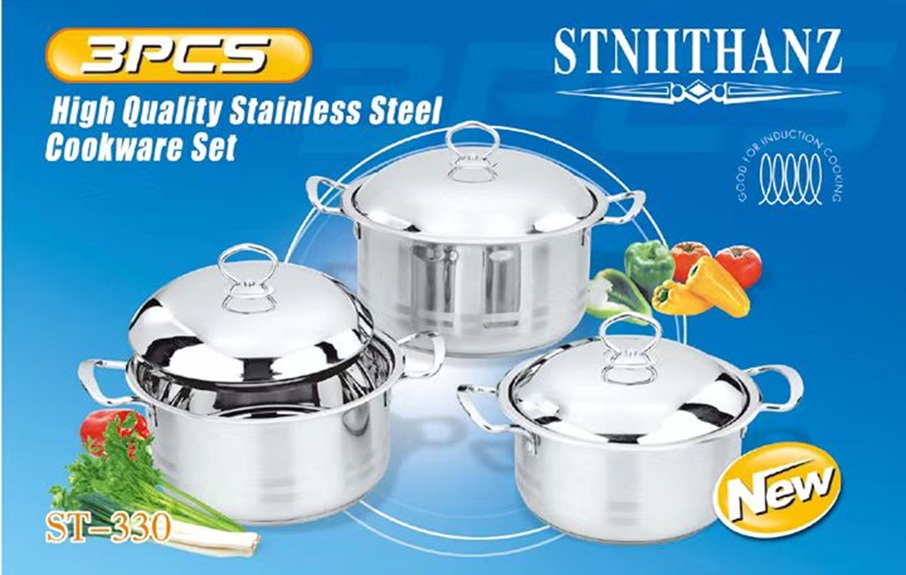 tPUXuHinxt0PMZlQZLuUDuHpLiUi2kvBoFk8XAZg TMA-7 - STNITHANZ HIGH QUALITY STAINLESS STELL COOKING SET - 26-28-30 CM - Image 1