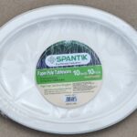 YW09-03 / YW35-11 - SK10 - Oval 10 Inch 10PCS Pack - Sugarcan Pulp Oval Plate - 48x10Pack Per Carton