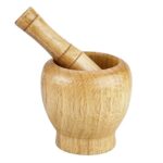 YW25-15 - Bamboo Large Garlic Mortal & Pestle