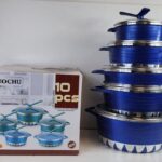 Brand New 10 PCS Die-Cast Aluminium Granite Coating - Non-Stick - Top Quality Marble Coating Cookware