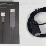 Phone to HDTV HDMI Adapter (Resolution: 1920*1080) - Lightning (iPhone), Samsung (Type-C) all Compatible HDMI Cable
