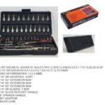 1/4" Drive 46 PCS Professional Tool - 46 Pieces Socket Ratchet Wrench Set 1/4" Drive Car Repairing Tool Kits, with Bit Socket Set Metric and Extension Bar for Auto Repairing and Household