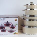 Brand New 10 PCS Granite Coating Cookware Set - 10 PCS Cookware Set with Glass Lid - Non-Stick Marble Coating - Top Quality Cookware