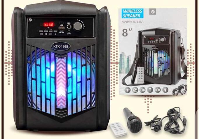 DIsHI6vmhxazSyAVHOP1pkT2AoN20QINrPkRG9V3 KTX-1365 PORTABLE BLUETOOTH SPEAKER 8 Inch SD Card / USb / AUX / FM - Mic and Remote - Image 1