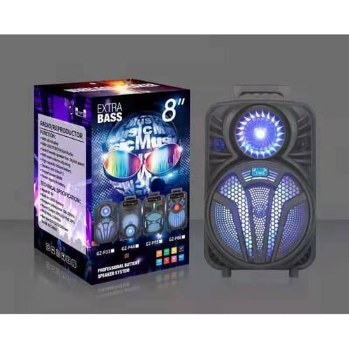 bZCIIVk9djSZqBqkKSsmMLhQqqBtN1kc8dRwWE72 (1) GZ-P33 TWS Wireless Bluetooth Portable HIFI Speaker With Microphone / Super Bass Subwoofer / LED Light / FM Radio - Image 1