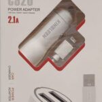 KINGLEEN Double USB CAR CHARGER (C920) 2.4A + iPhone (Lightning) Cable