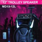 15000W Outout 12 Inch Wireless Trolley Speaker MD13-12L with Wireless Mic - Bluetooth Portable Speaker for Party - Home - Function - Outdoor