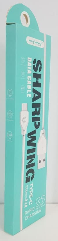 eRL7whTK7rWGAkKt0xAUlC9TXRRtrDJK7K97CUA4 (1) Sharp Wing Data / Charging Type-C Cable 2.1A Rapid Charging 1 Meter - Image 1