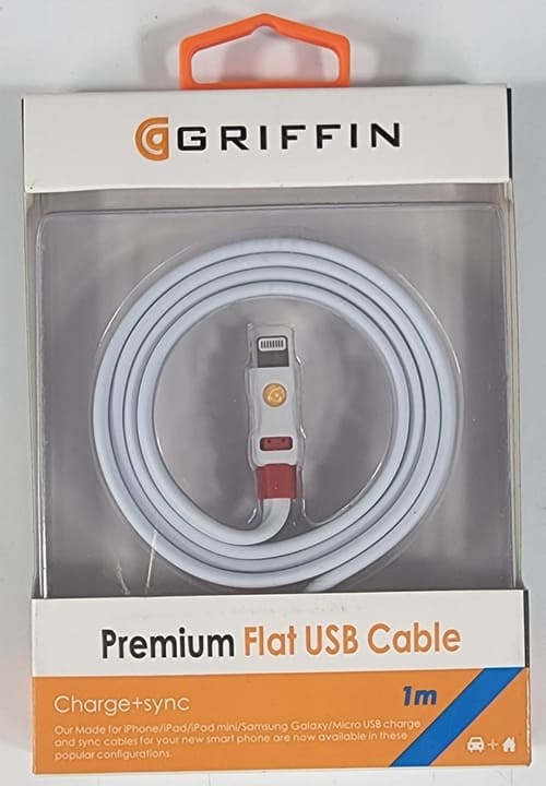 phTioMTfcfXpkp3AKkMQa2OzWSoiYtTTP5D2KGUa (1) Griffin Flat Lightning Cable for iPhone All Models - 1 Meter - Image 1