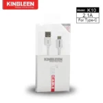 Kingleen 2.1 AMP Fast Charging Type-C Cable K10 - 1.2M, White